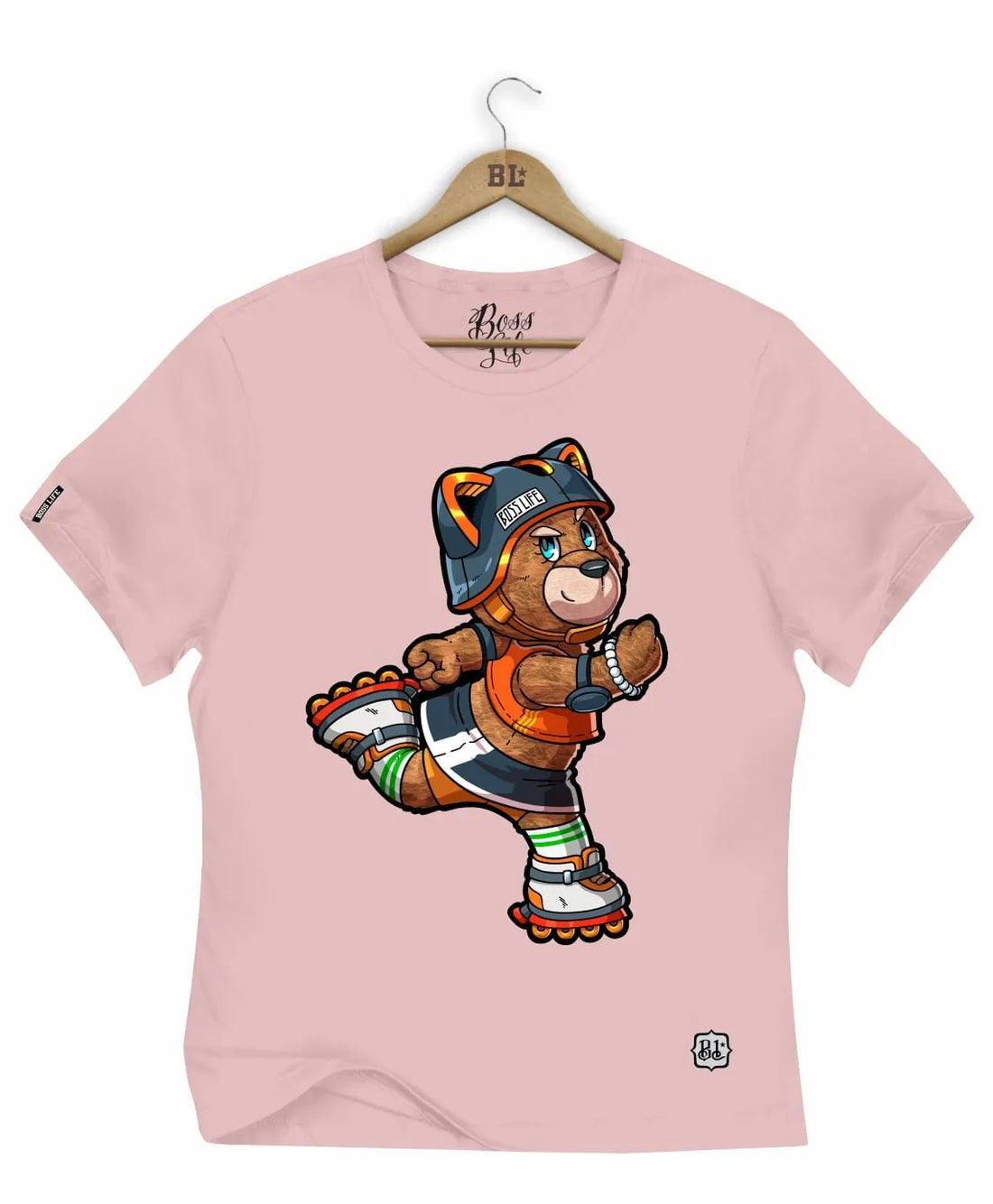Camiseta Baby Look Skating Bear 