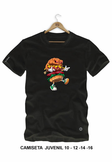 Camiseta Juvenil Hamburguer Boss