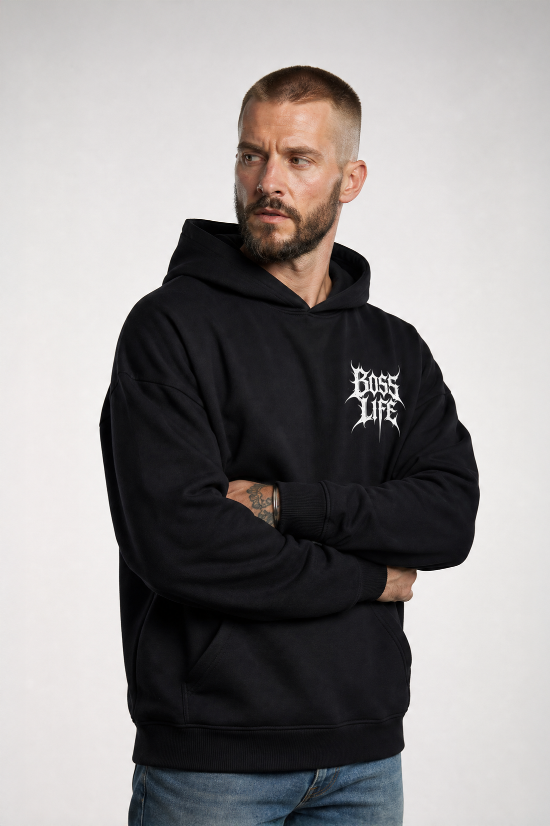 Moletom Metal Boss Life Preto costas