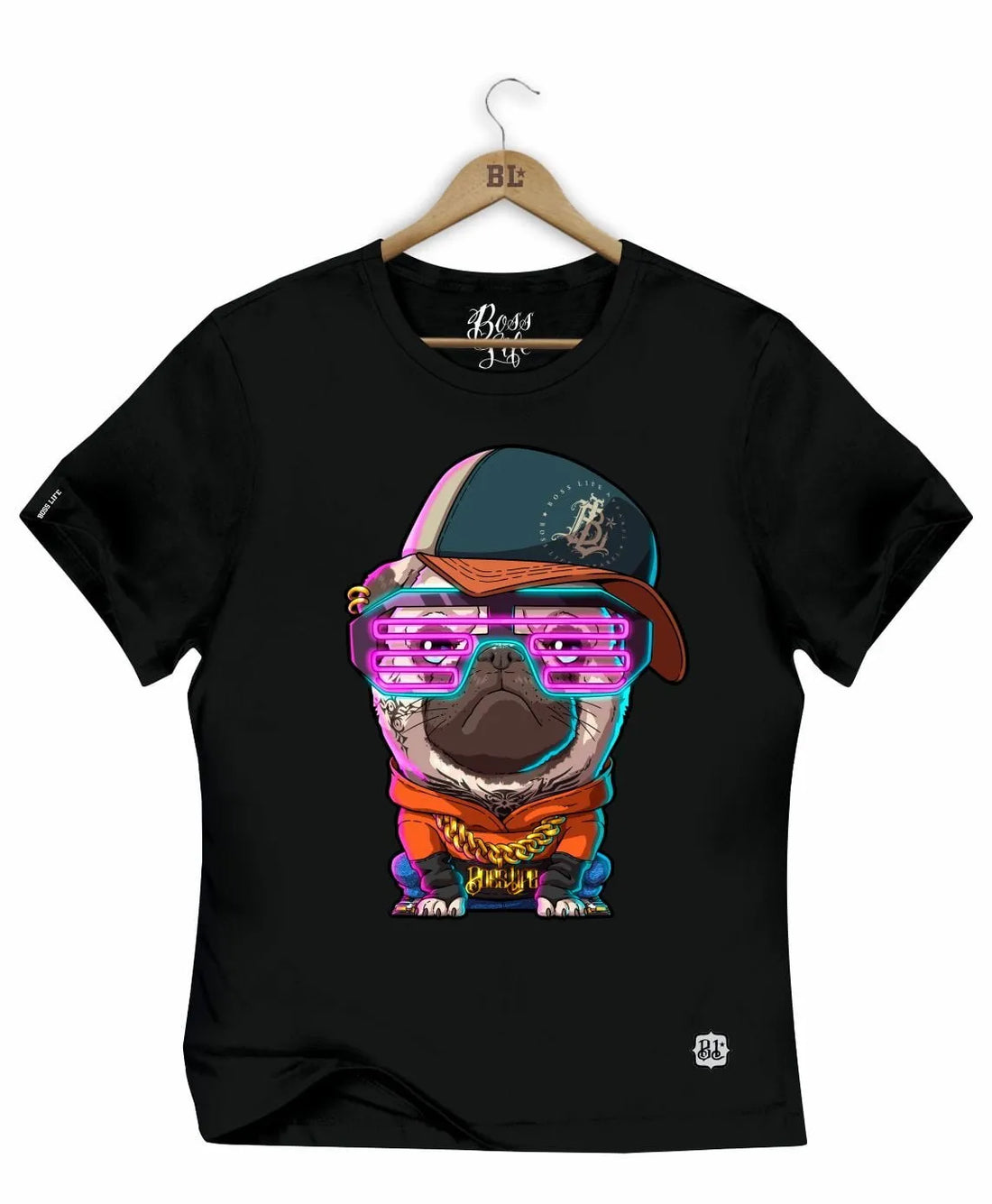 Camiseta Baby Look Pug Boss