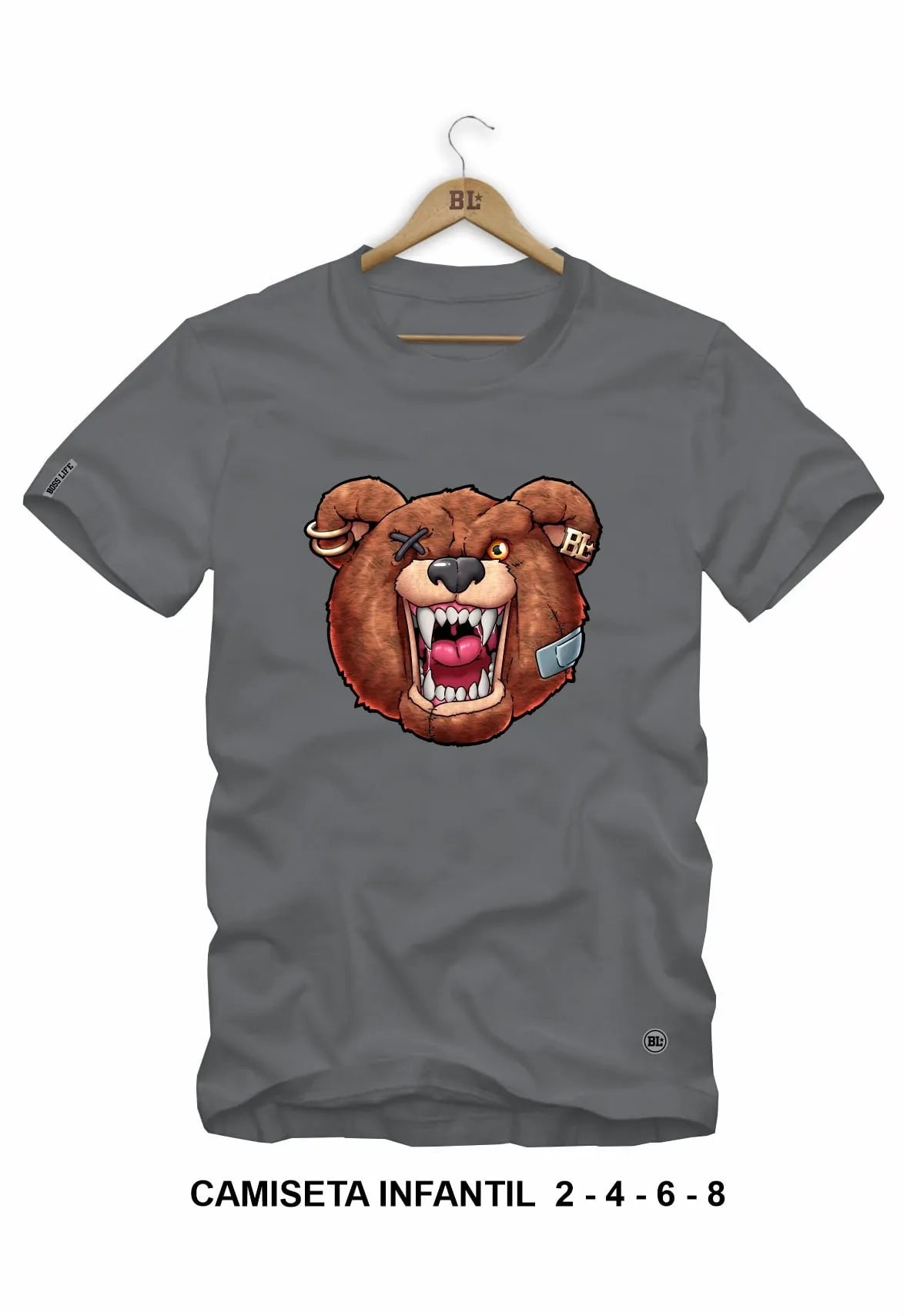 Camiseta Infantil Angry Bear