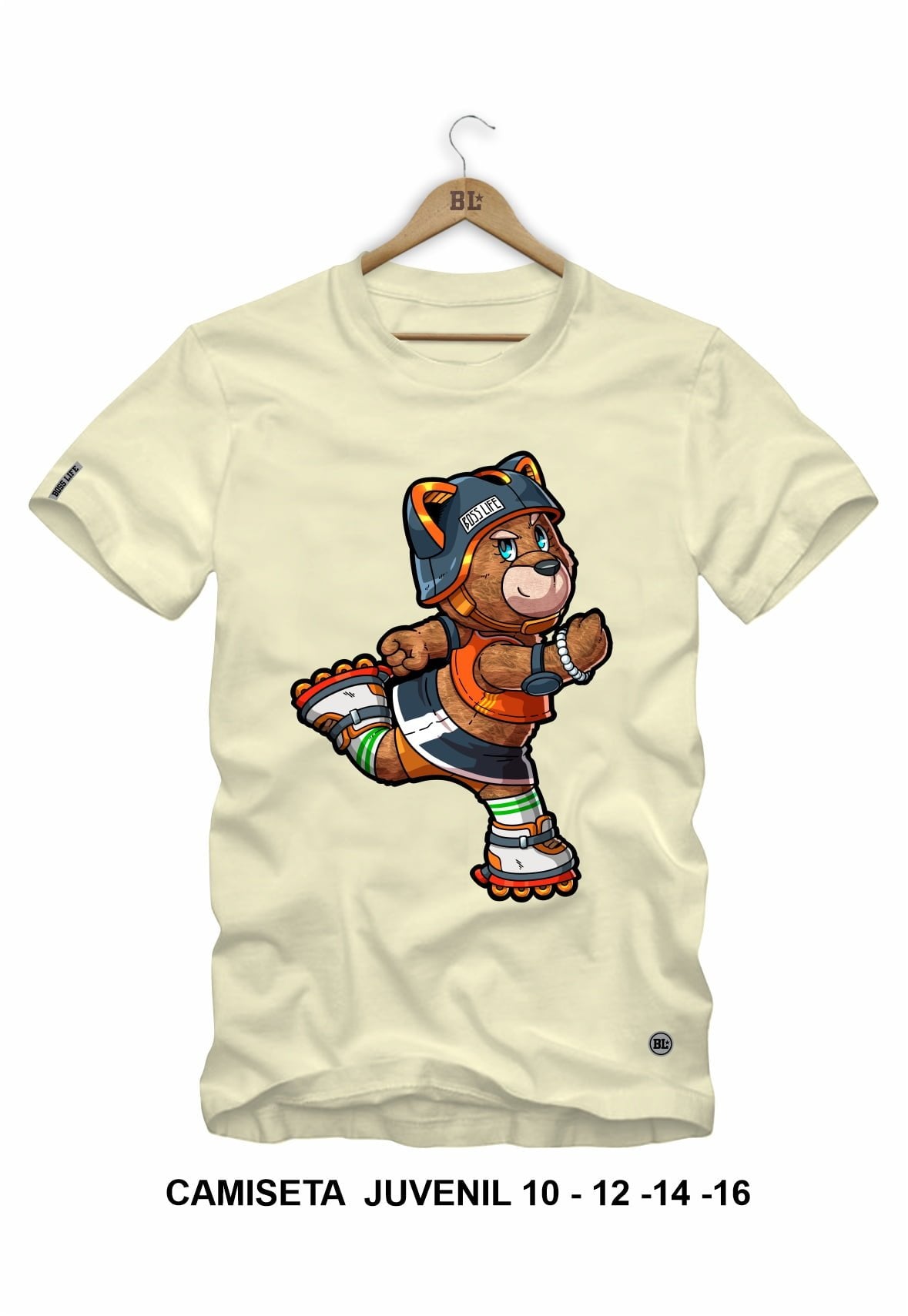 Camiseta Juvenil Skating Bear