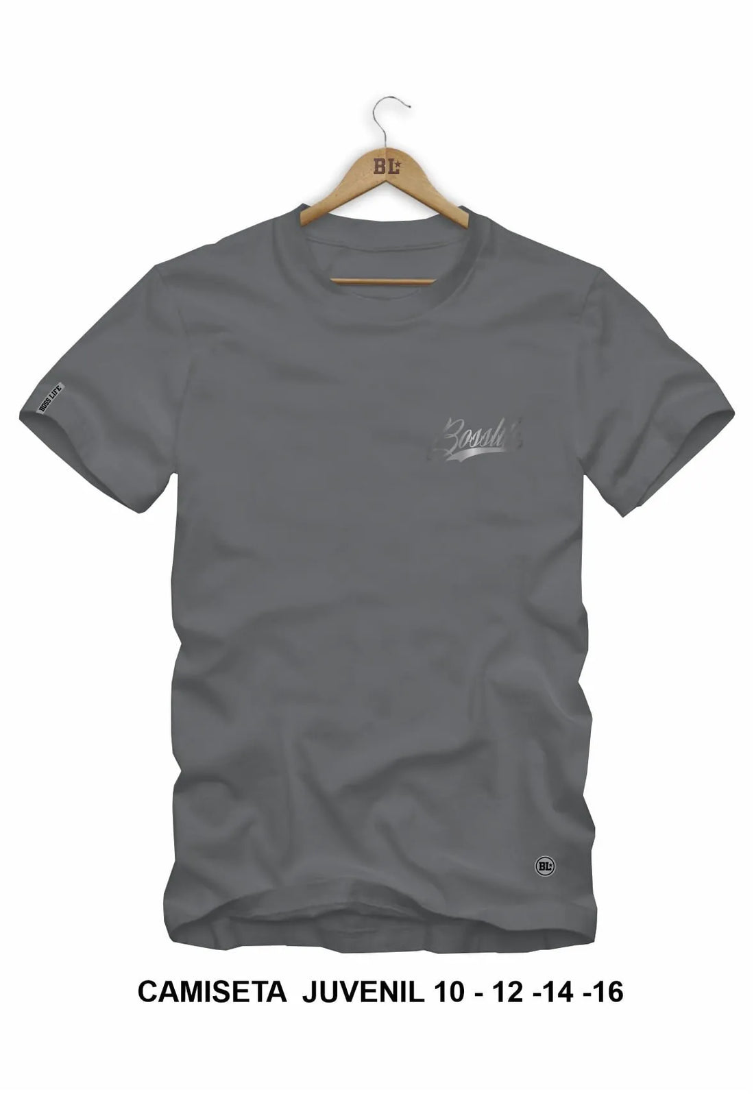 CAMISETA JUVENIL NEW BOSS 2 SILVER