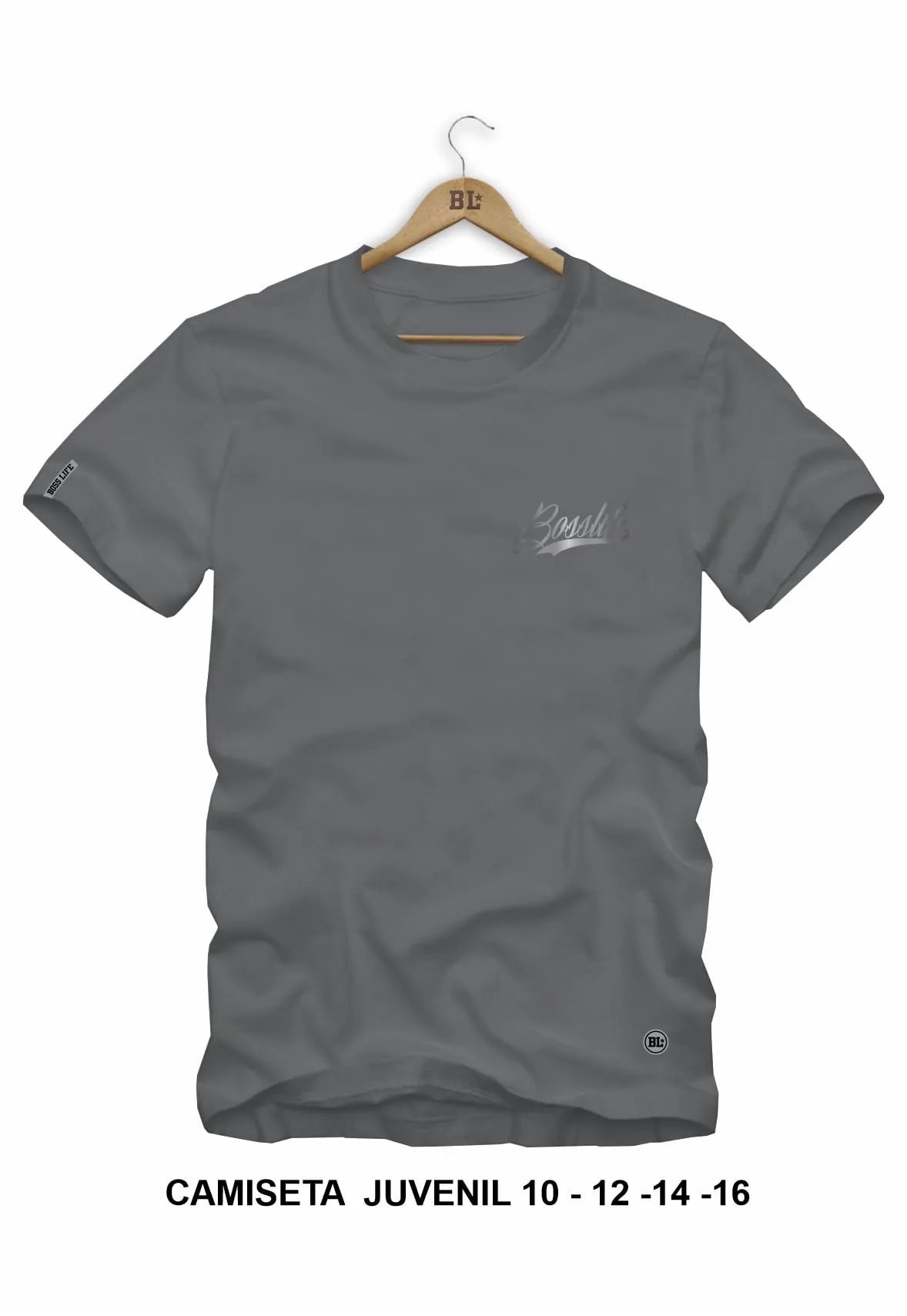 CAMISETA JUVENIL NEW BOSS 2 SILVER