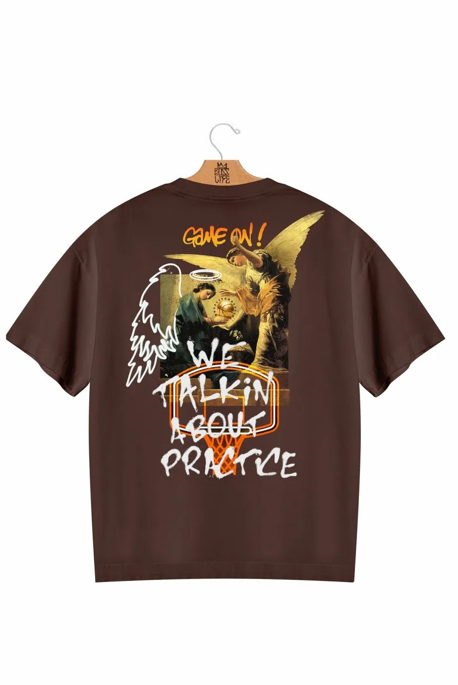 Camiseta Oversized Boss Life Basket Angel Frente e Costas