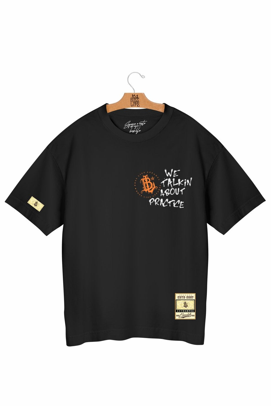 Camiseta Oversized Boss Life Basket Angel Frente e Costas