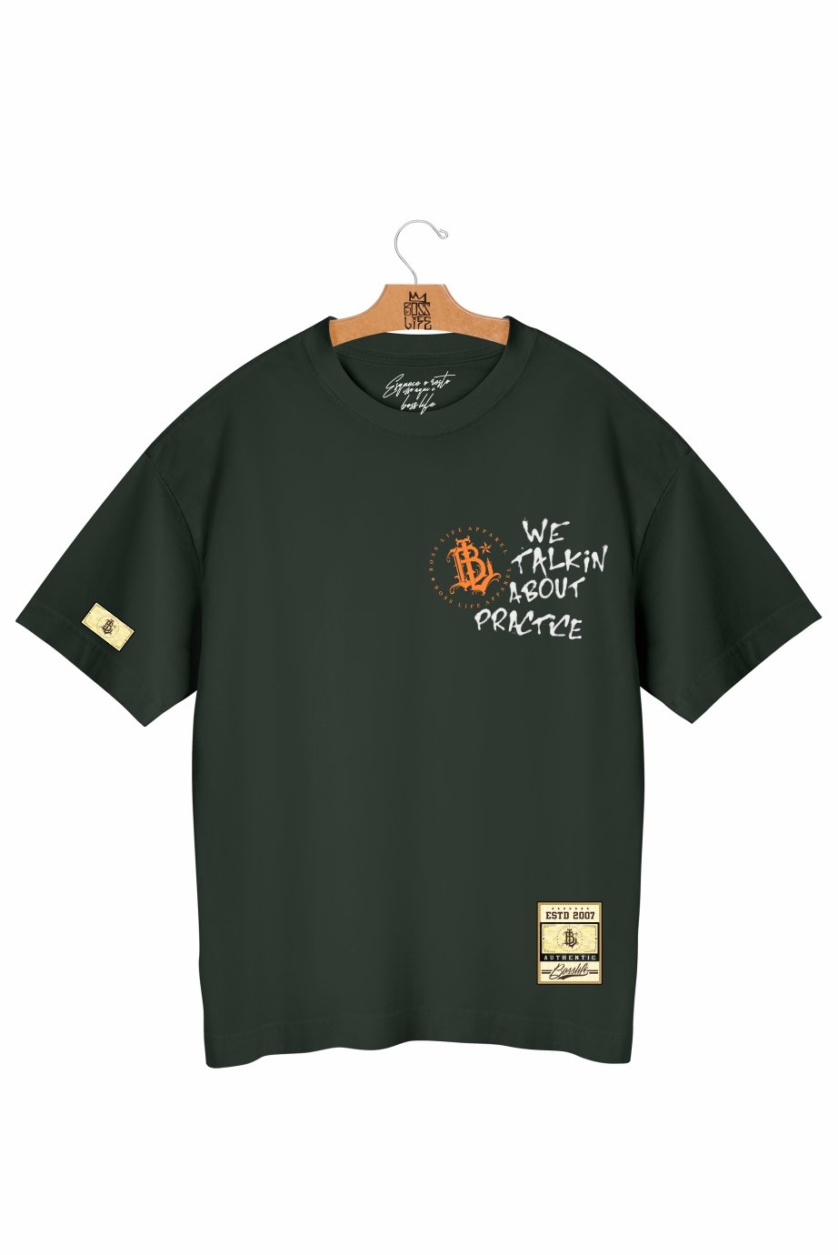 Camiseta Oversized Boss Life Basket Angel Frente e Costas