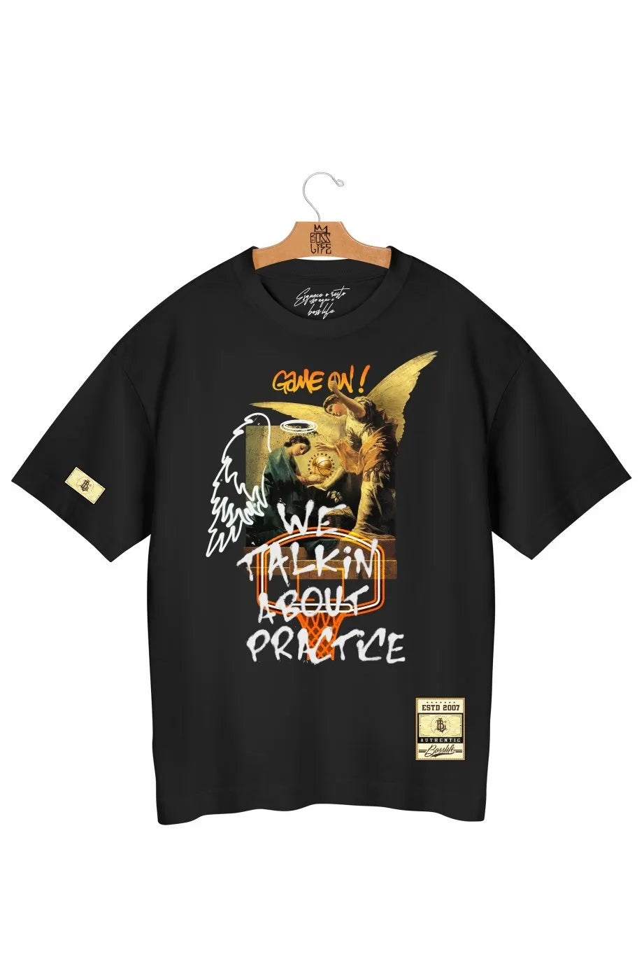 Camiseta Oversized Boss Life Basket Angel