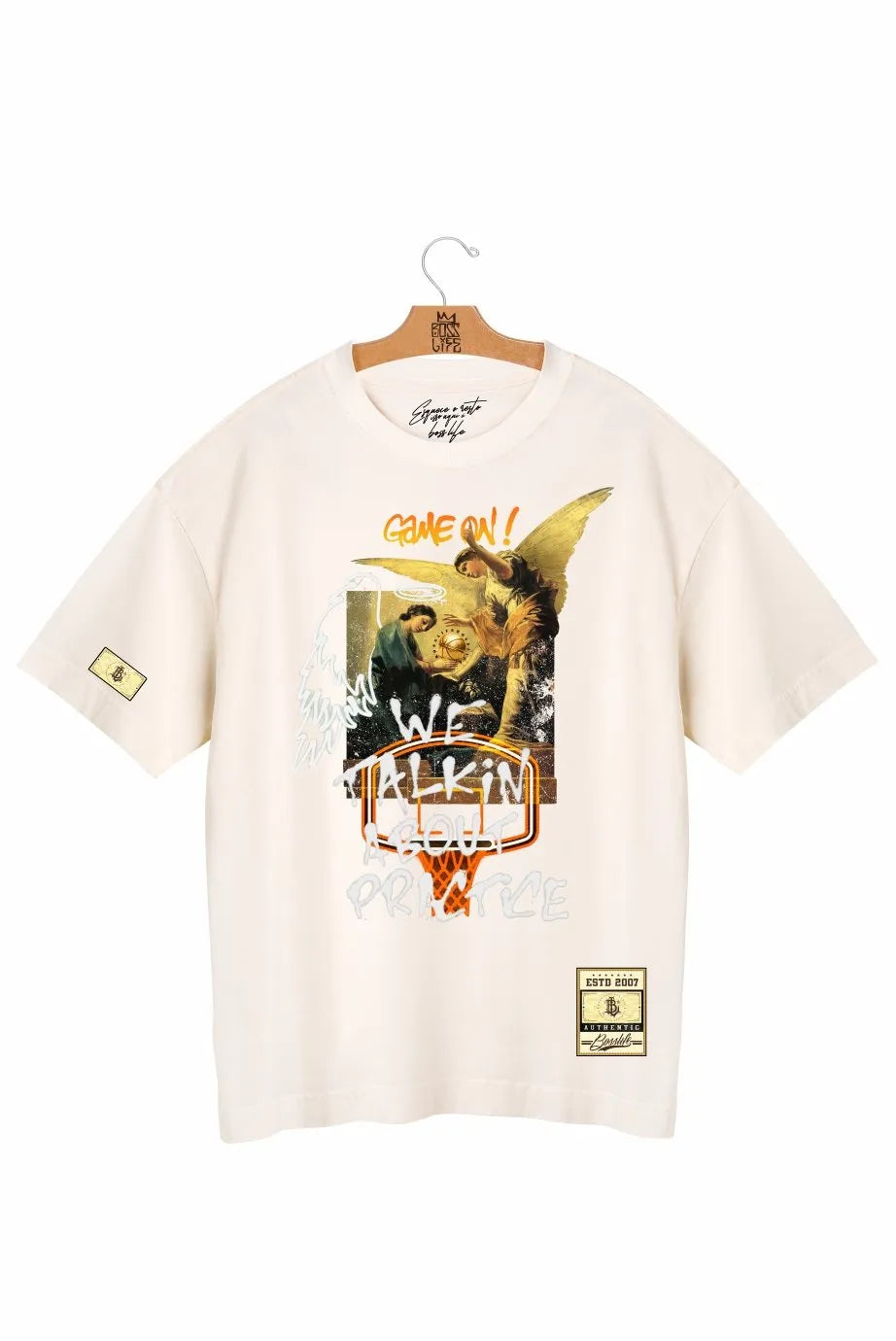 Camiseta Oversized Boss Life Basket Angel