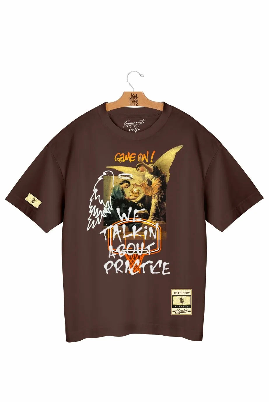 Camiseta Oversized Boss Life Basket Angel