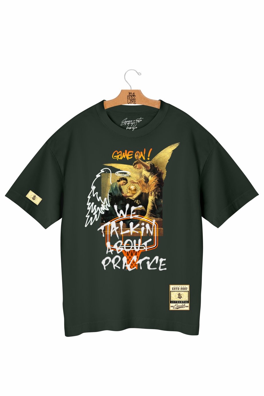 Camiseta Oversized Boss Life Basket Angel
