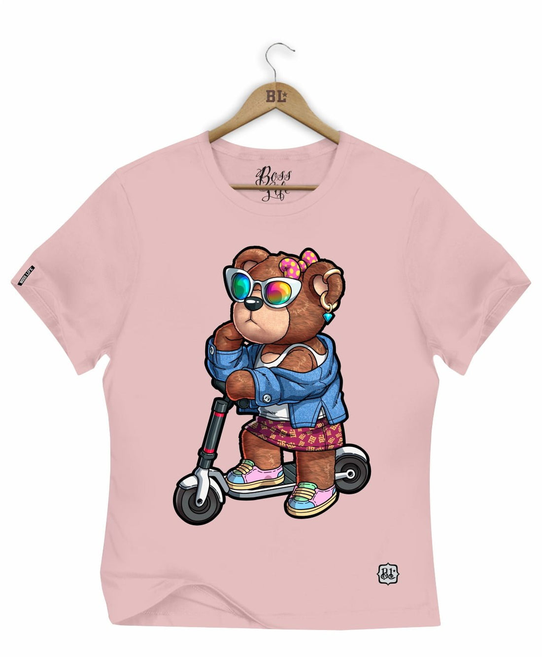 Camiseta Baby Look Scooter Bear