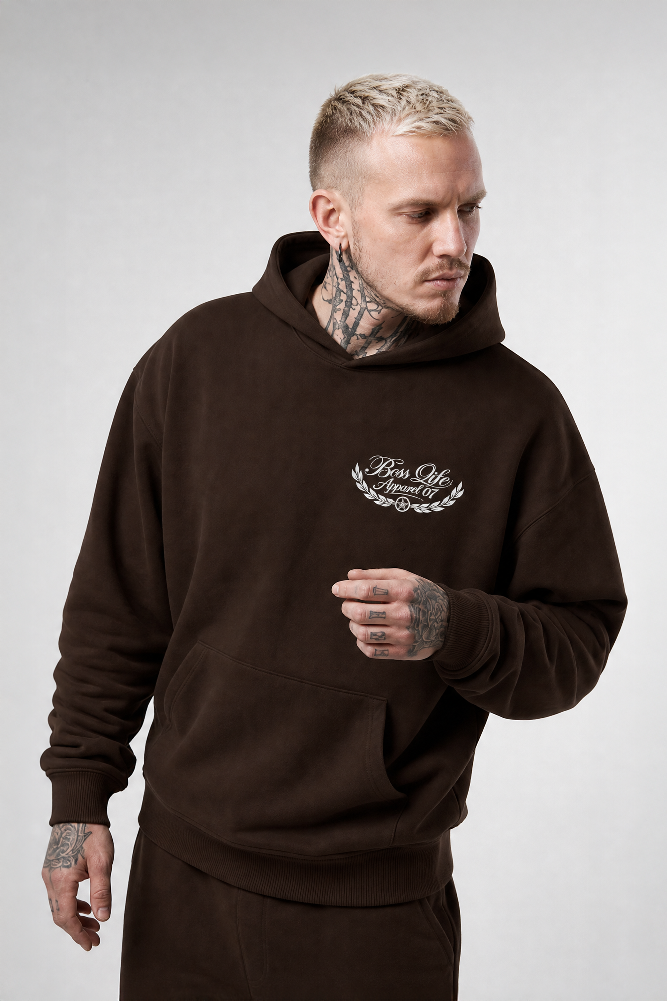 Moletom Pantera Apparel Boss Life Marrom frente