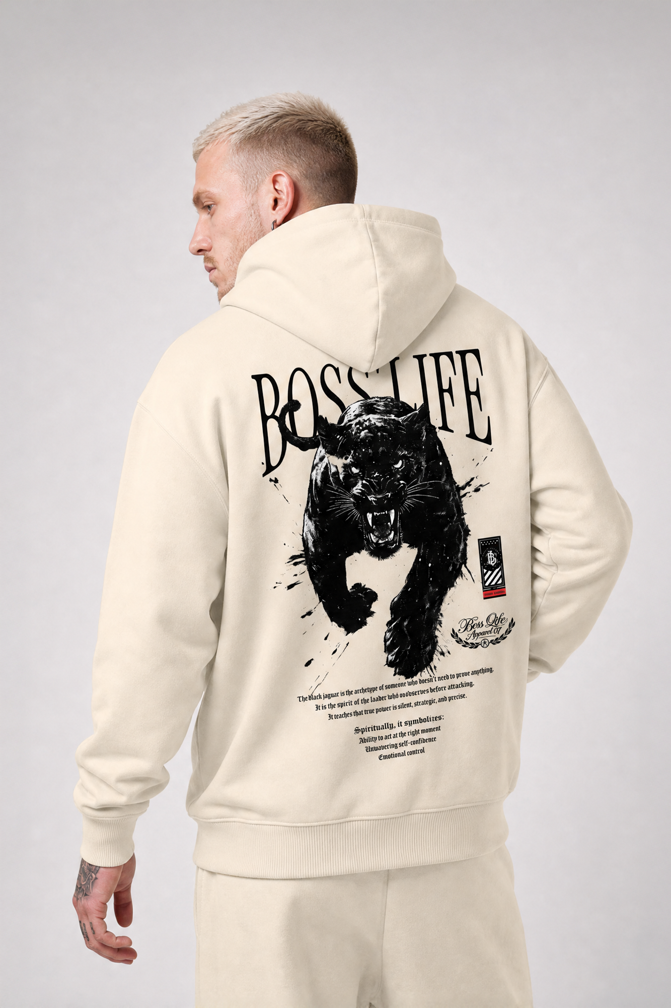 Moletom Pantera Apparel Boss Life Off White costas