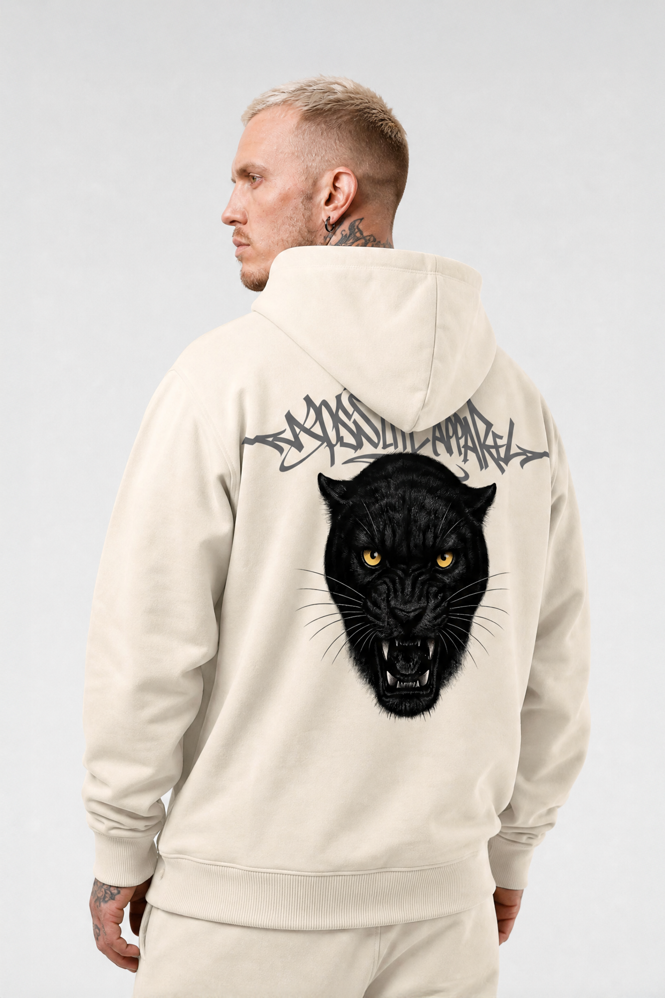 Moletom Pantera Boss Life Marrom costas