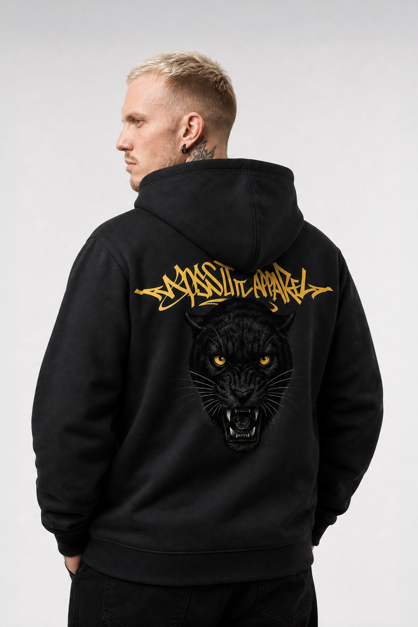 Moletom Pantera Boss Life Preto costas