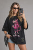 Camiseta oversized feminina Pantera Cor-de-Rosa Boss Life - vídeo da peça em movimento