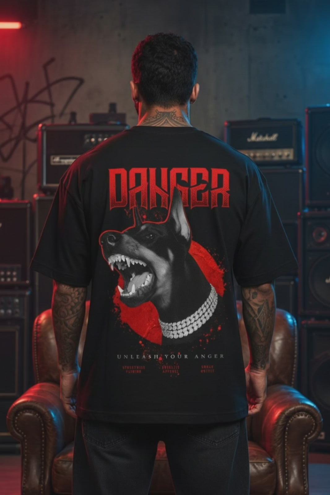 Camiseta Oversized Danger - Warning Boss Life - vídeo 1