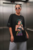 Camiseta oversized feminina Penélope Boss Life - vídeo da peça em movimento