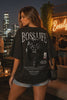 Camiseta oversized feminina Pantera Manifesto Boss Life - vídeo da peça em movimento