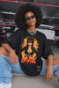 Camiseta oversized feminina Mistress of the Dark Boss Life - vídeo da peça em movimento