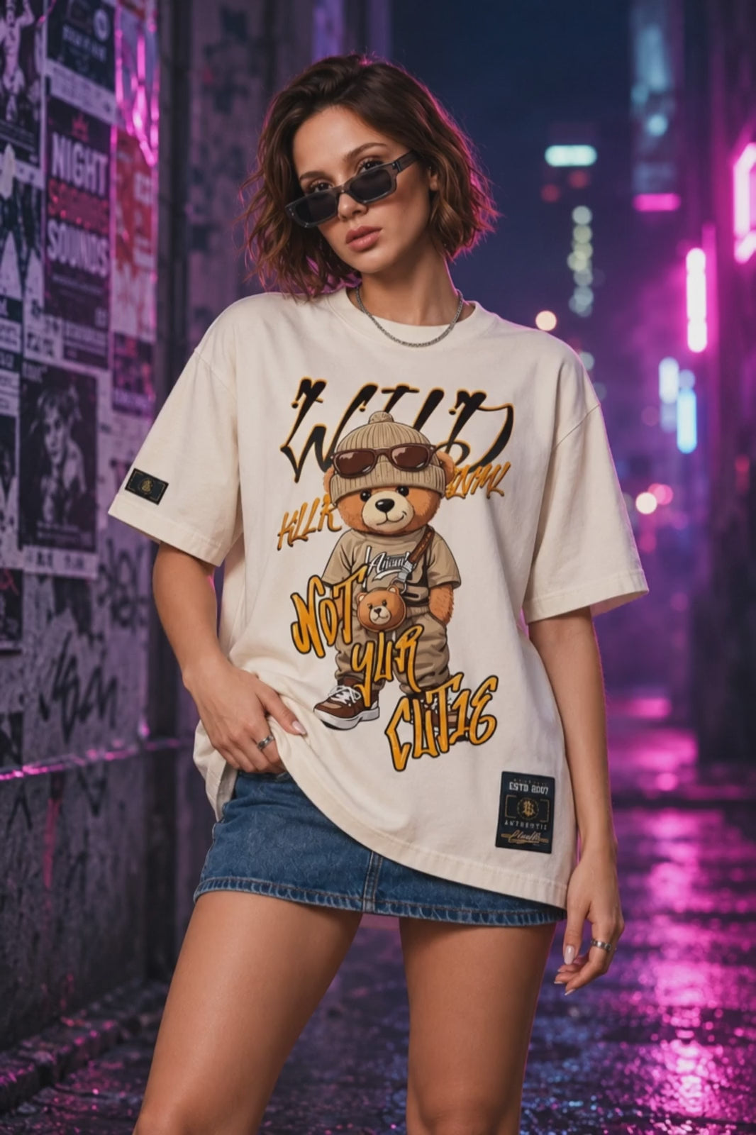 Camiseta oversized feminina Wild Bear 2 Boss Life - vídeo