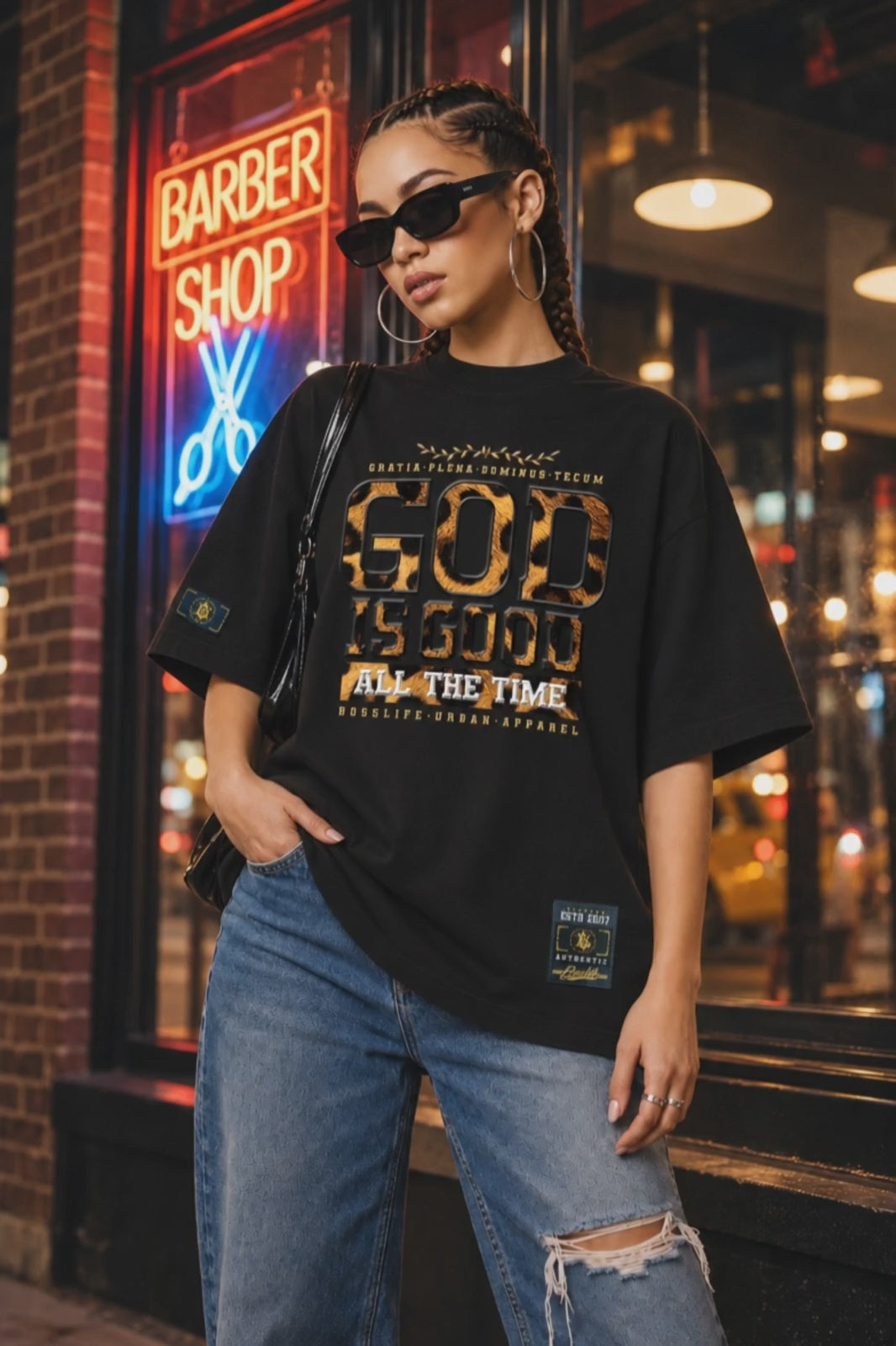 Camiseta oversized feminina GOD is Good Boss Life - vídeo