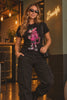 Camiseta baby look Pantera Cor-de-Rosa Boss Life em vídeo na modelo
