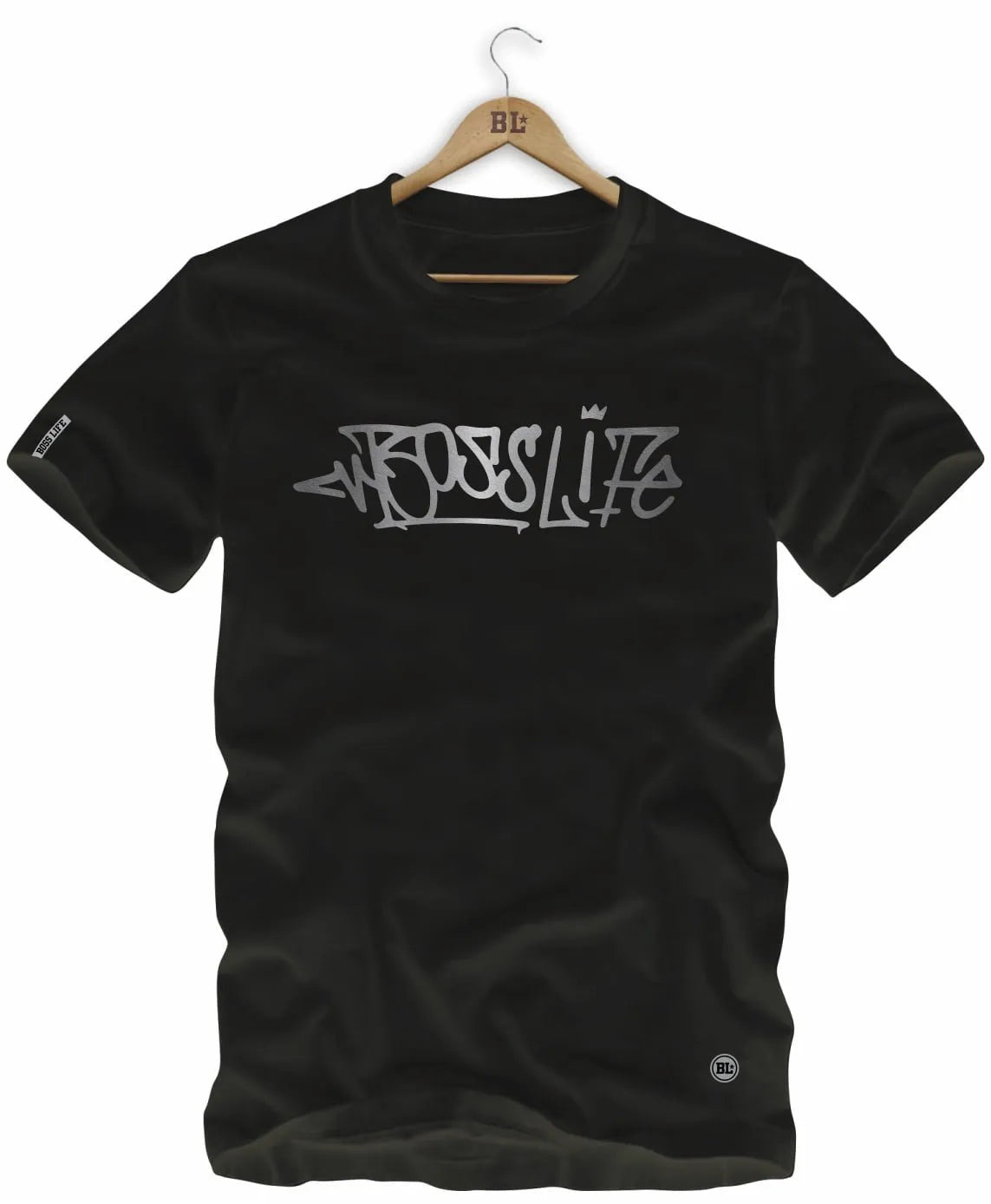 Camiseta Lettering Graffiti Silver