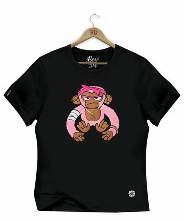 Camiseta Baby Look Pink Monkey