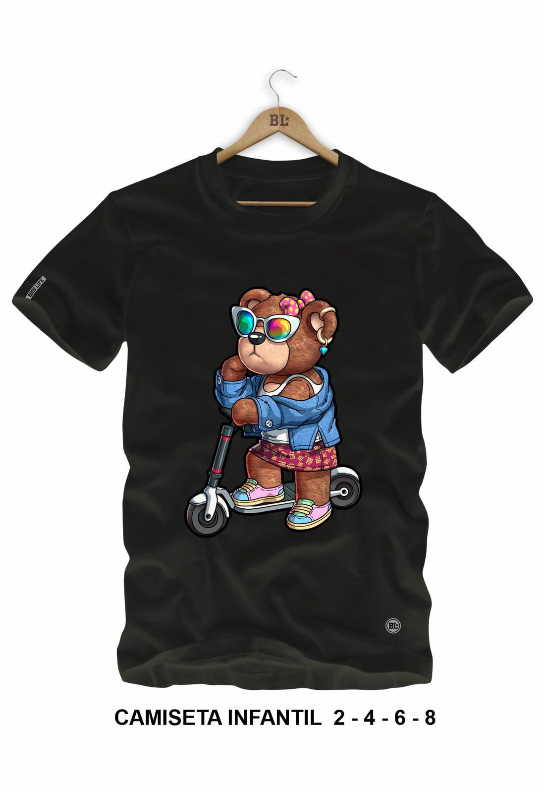 Camiseta Infantil Scooter Bear