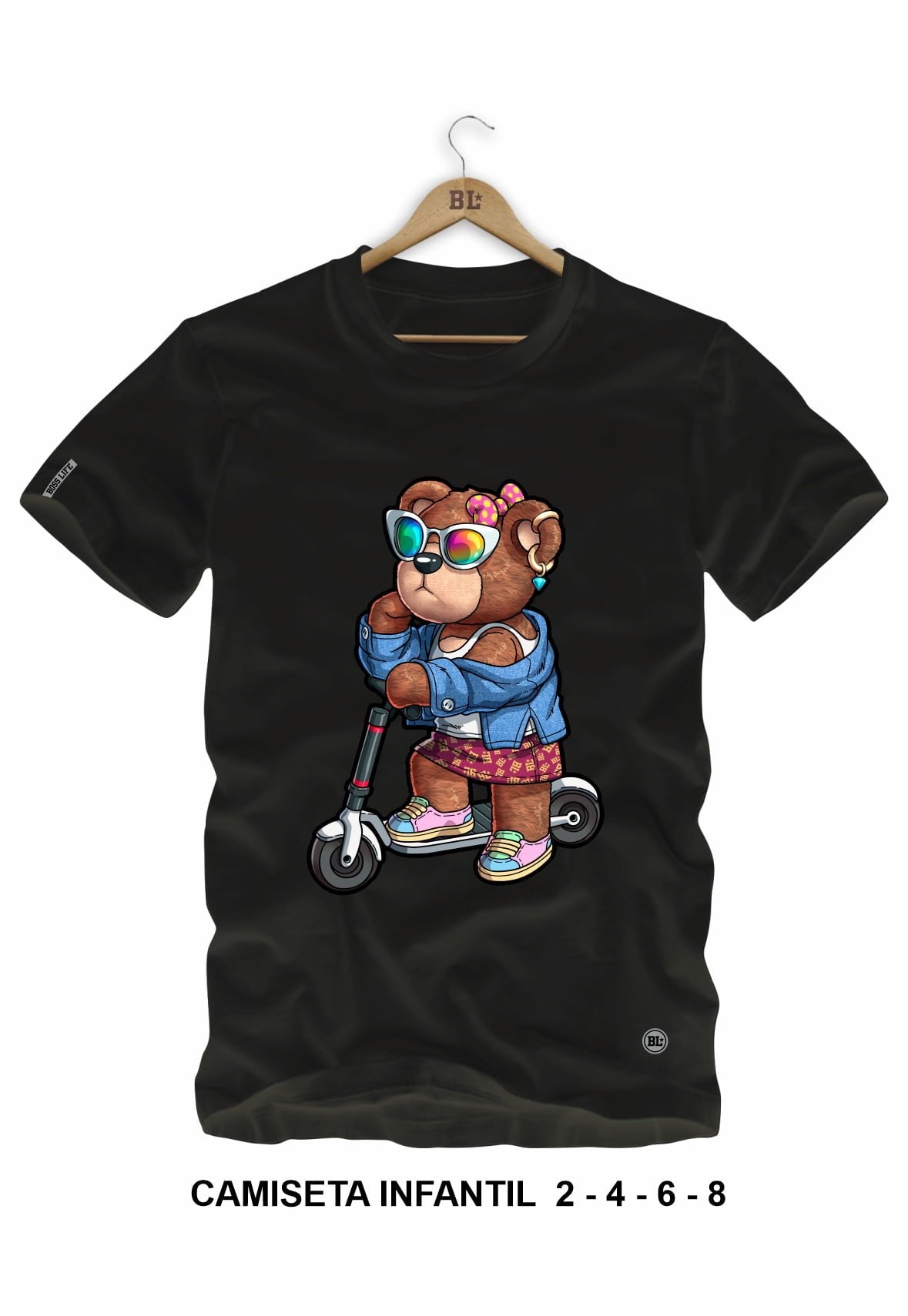Camiseta Infantil Scooter Bear