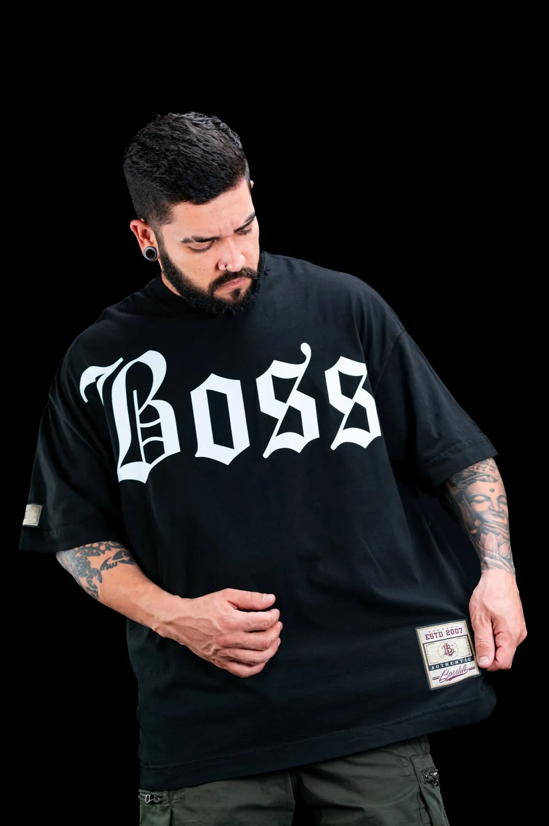Camiseta Oversized Style Boss 07 Frente e Costas