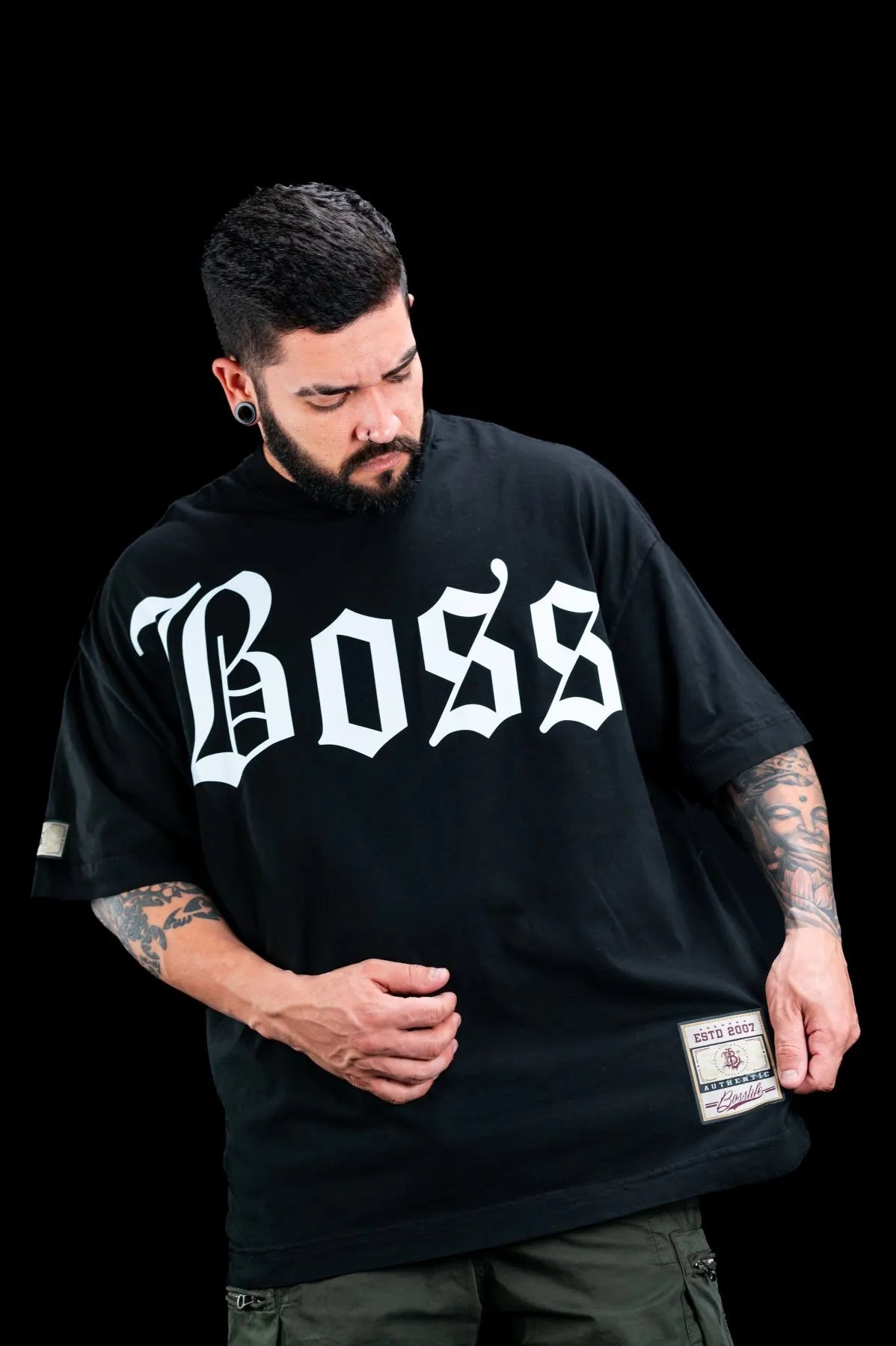 Camiseta Oversized Style Boss 07 Frente e Costas