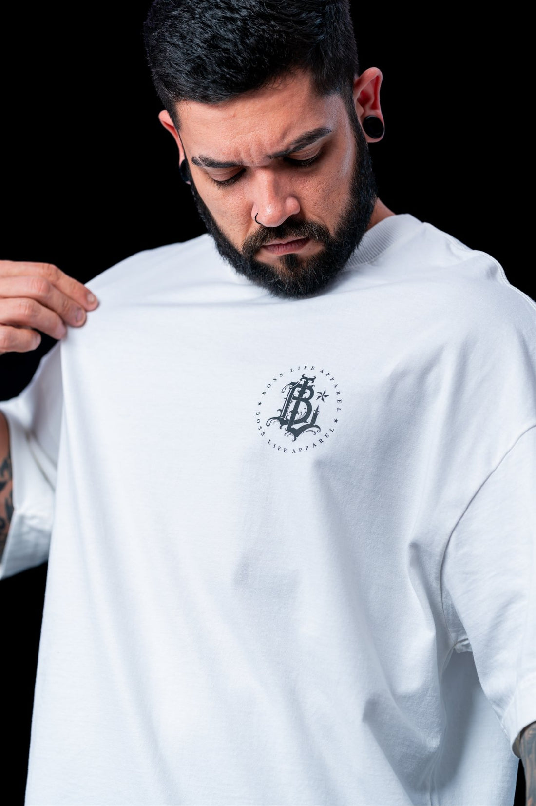 Camiseta Oversized Arca de Noé Bl Faith Frente e Costas
