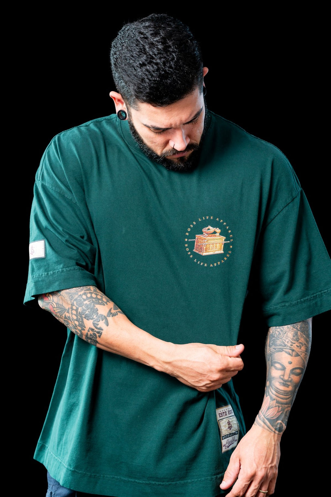 Camiseta Oversized Mar Vermelho Bl Faith Frente e Costas