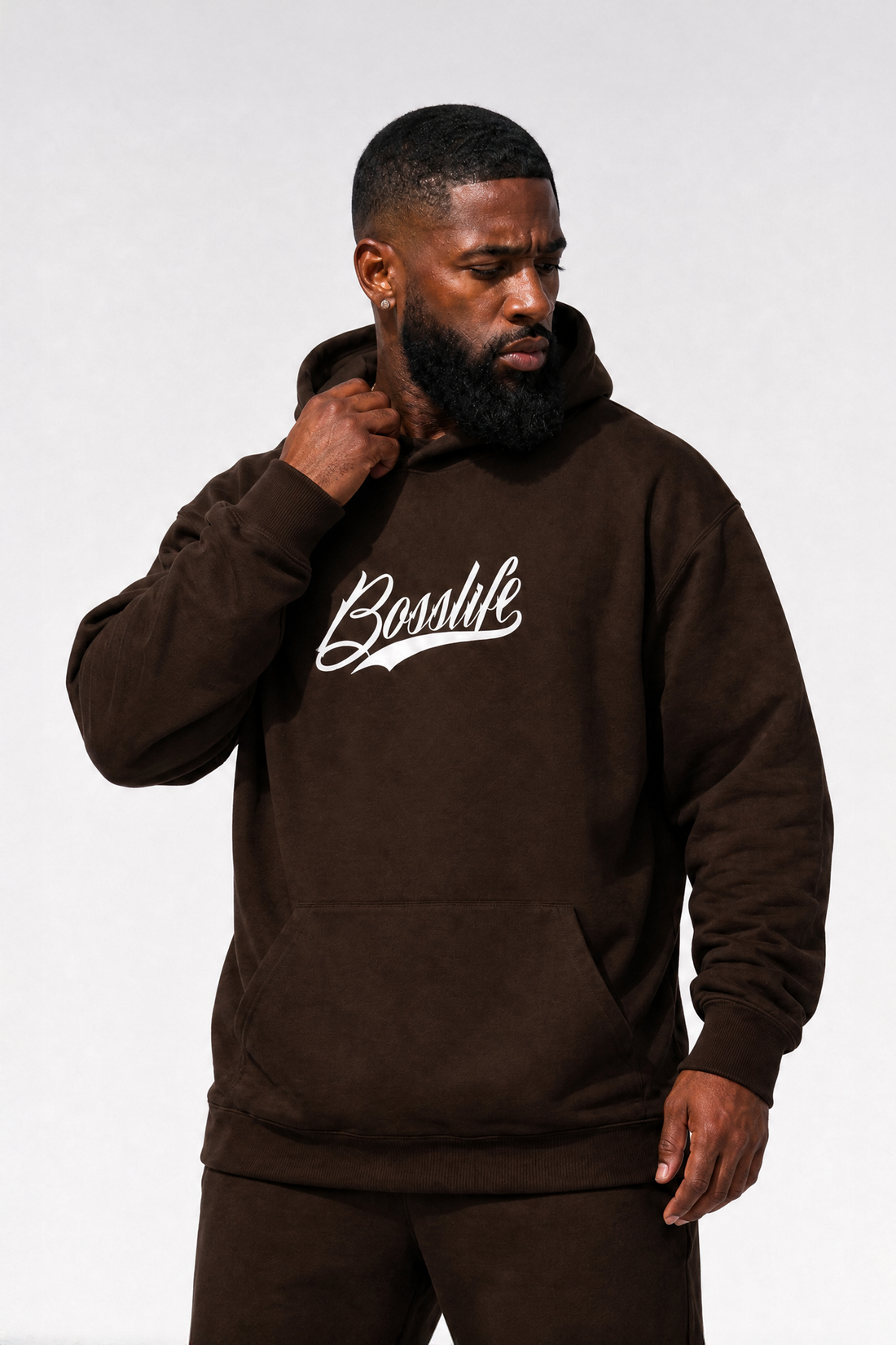 Moletom Script Boss Life Preto - Frente
