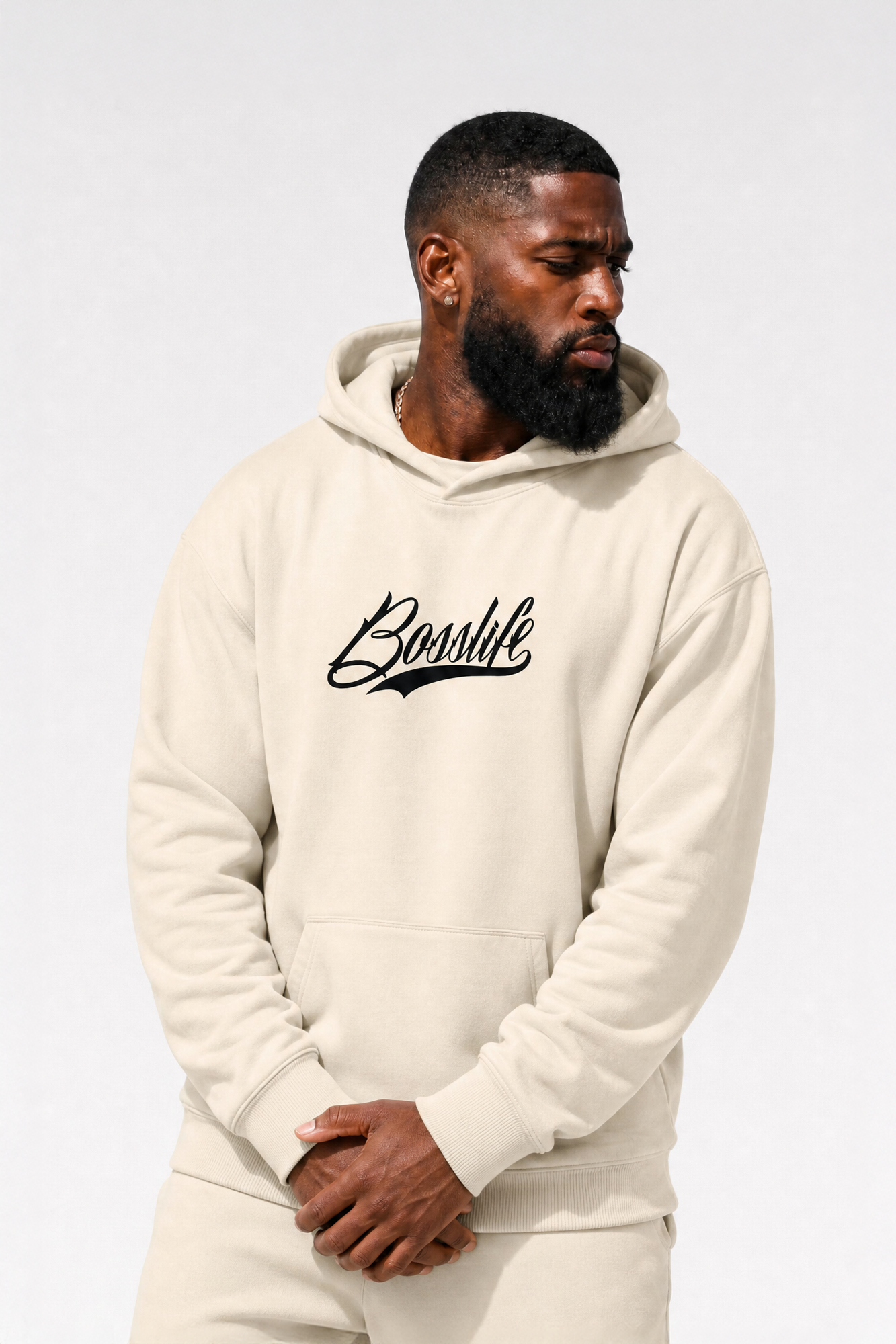 Moletom Script Boss Life Off White - Frente