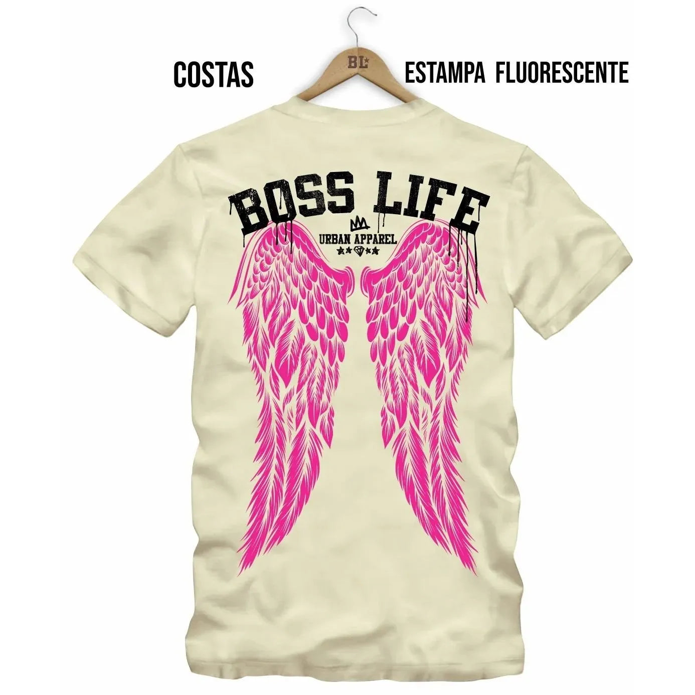 Camiseta Bl Dark Shine Pink Wings