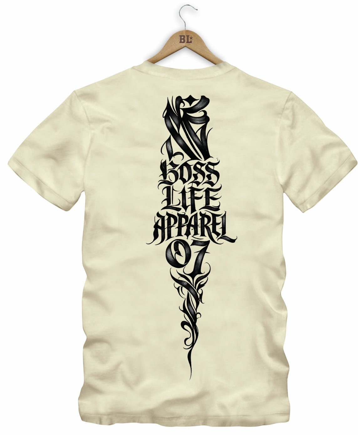 Camiseta Caligrafia 07 Boss Life - Off White - Costas