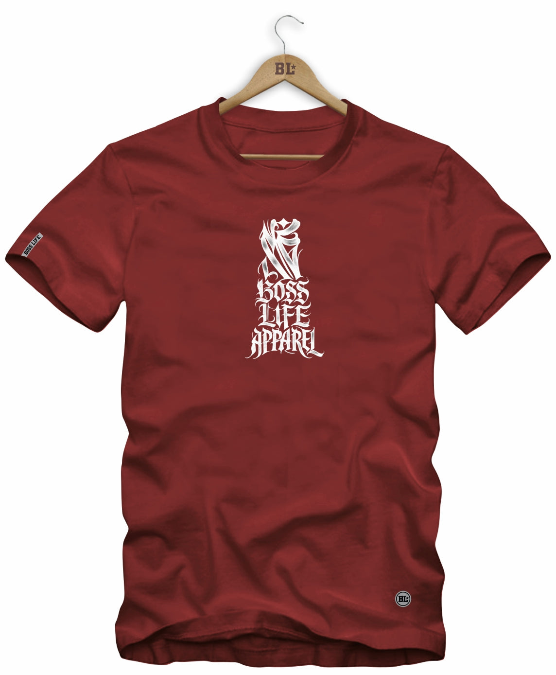 Camiseta Caligrafia 07 Boss Life - Vermelho - Frente