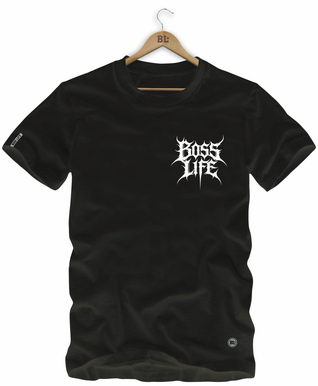Camiseta Gothic Metal Boss Life - Preto Frente