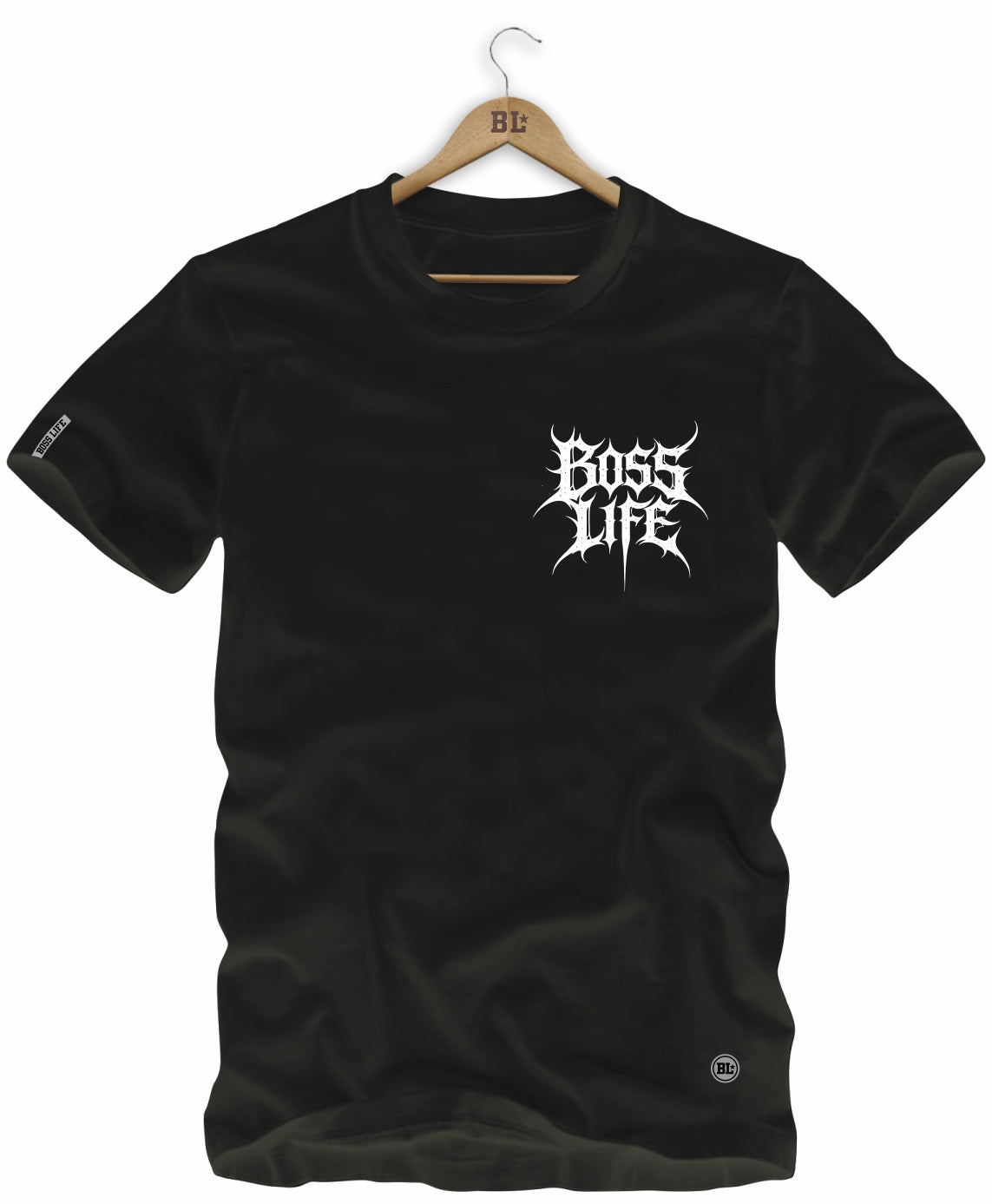 Camiseta Gothic Metal Boss Life - Preto Frente