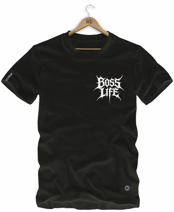 Camiseta Gothic Metal Boss Life - Preto Frente
