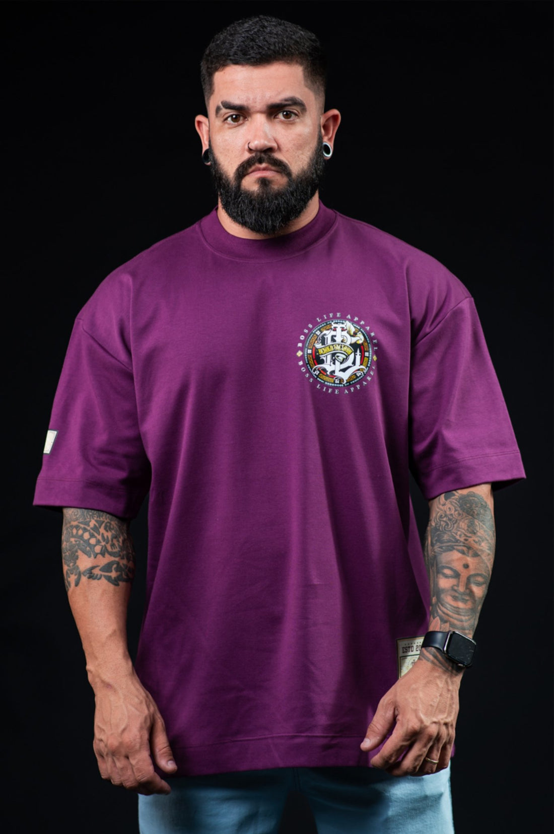 Camiseta Oversized Saint John BL Faith Frente e Costas