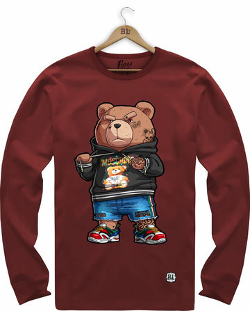 Camiseta Manga Longa Bear Streetwear
