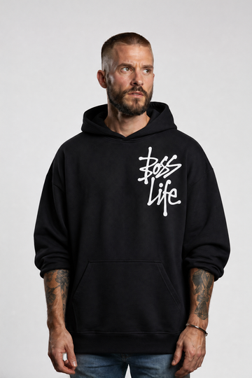 Moletom Tag Boss Life Preto - Frente