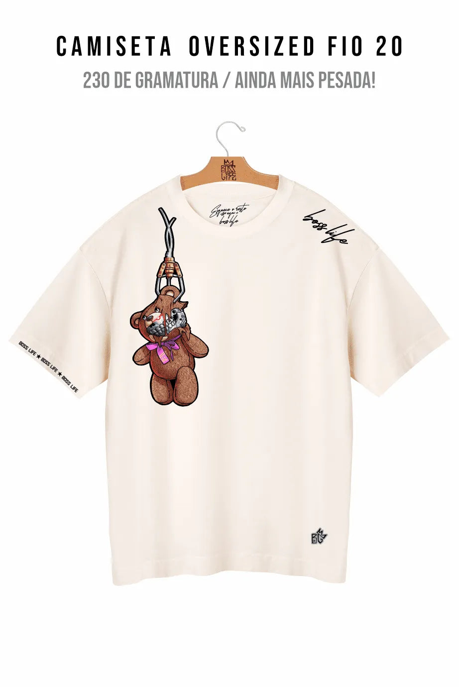 Camiseta Oversized Bl Machine Bear