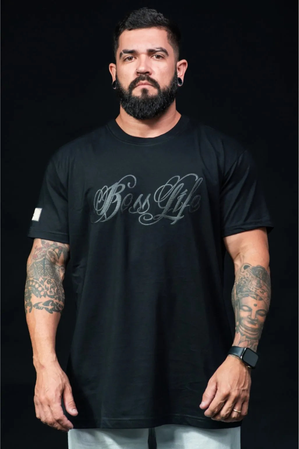 Camiseta Lettering 6 Bl Black