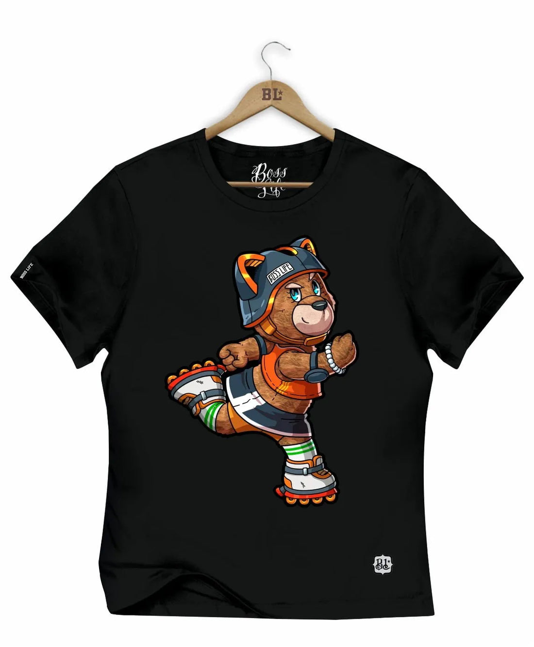 Camiseta Baby Look Skating Bear 